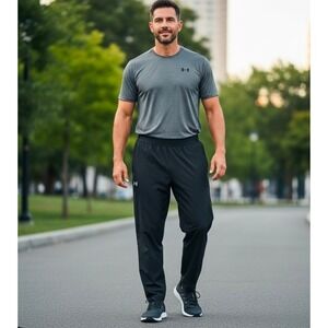 Under Armour Mens Black Loose Fit‎ Jogger Pants Size XXL Lightweight Athleisure